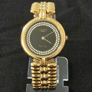 Rodolphe By Longines Crystal 7J Gold Tone Quartz 32mm Watch 649549 Swiss Works